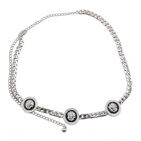 Women’s Metal Chain Belt with Concho Medallions NWOT - Picture 3 of 5